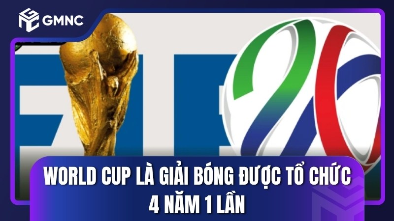 World Cup là giải bóng được tổ chức 4 năm 1 lần