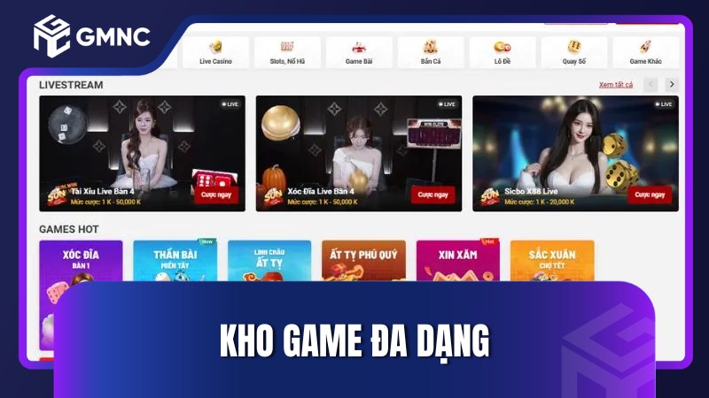 Kho game đa dạng