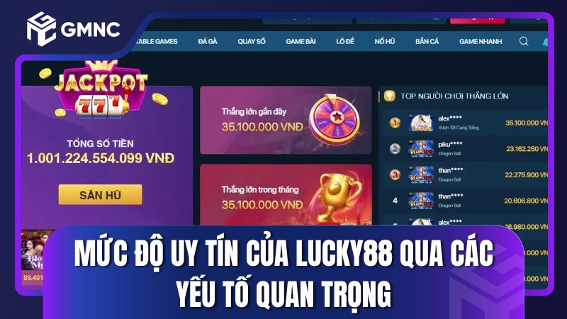 Mức độ uy tín của Lucky88 qua các yếu tố quan trọng