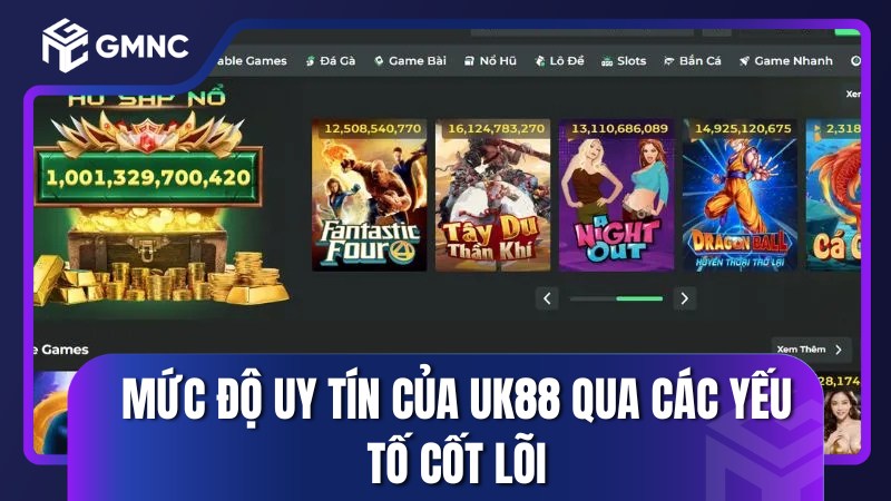 Mức độ uy tín của UK88 qua các yếu tố cốt lõi
