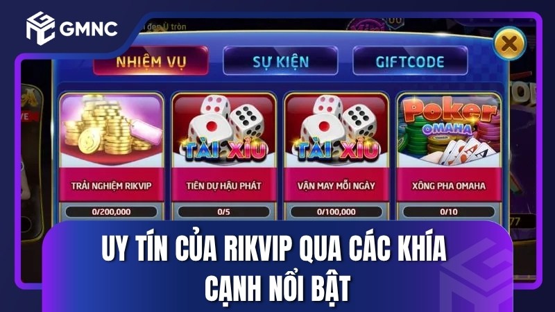 Uy tín của RIKVIP qua các khía cạnh nổi bật