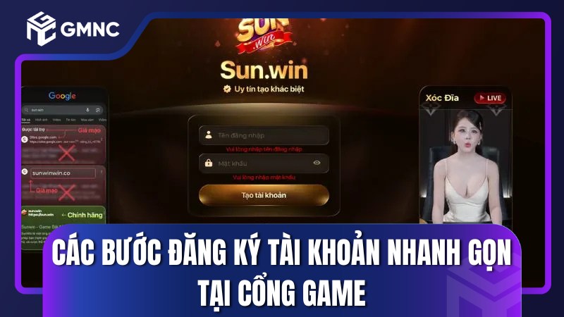 Các bước đăng ký tài khoản nhanh gọn tại cổng game