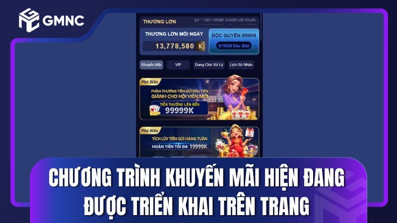 Chương trình khuyến mãi hiện đang được triển khai trên trang