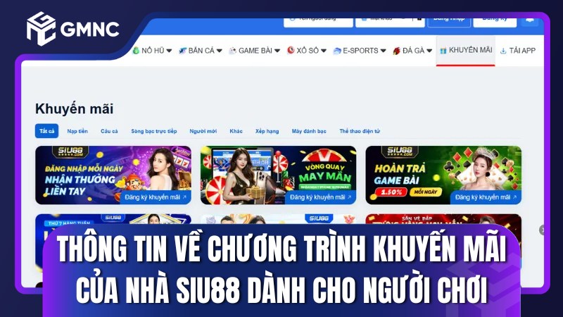 Thông tin về chương trình khuyến mãi của nhà SIU88 dành cho người chơi