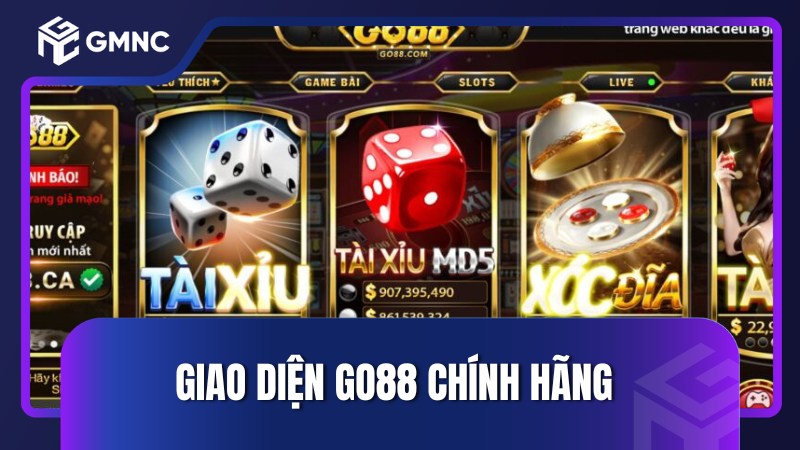 Giao diện GO88 chính hãng
