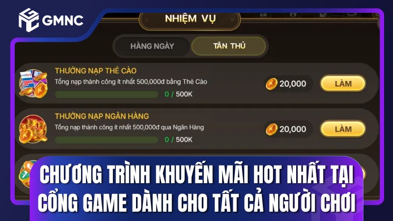 Chương trình khuyến mãi hot nhất tại cổng game dành cho tất cả người chơi