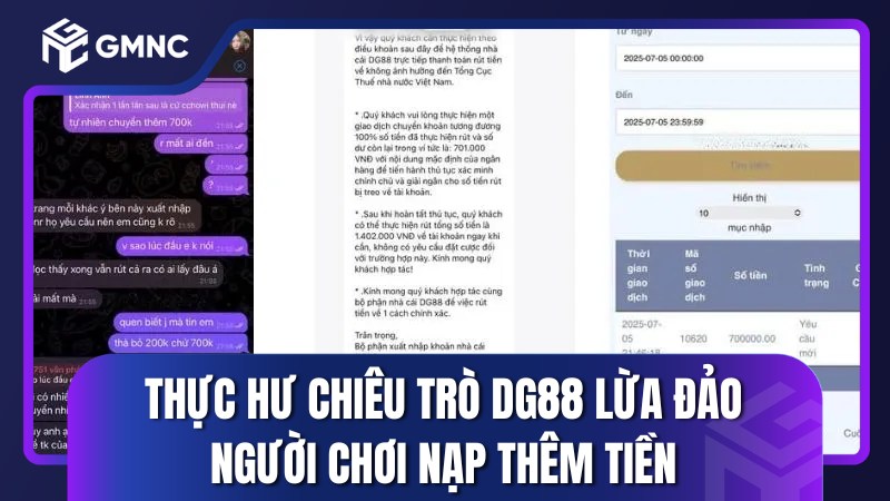 Thực hư chiêu trò DG88 lừa đảo người chơi nạp thêm tiền