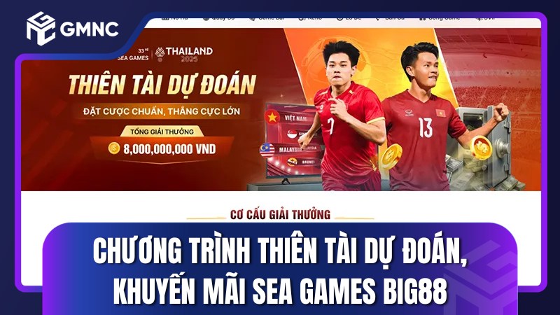 Chương trình thiên tài dự đoán, khuyến mãi Sea Games Big88