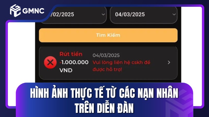 Hình ảnh thực tế từ các nạn nhân trên diễn đàn